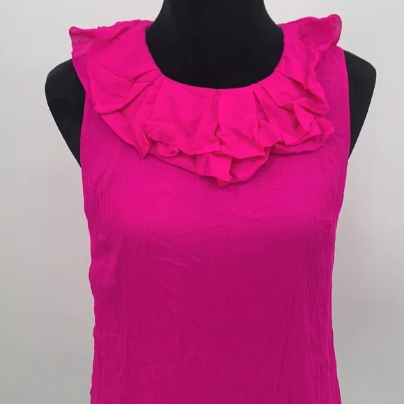 J. Crew top Tank size Small silk blouse Ruffle Collar - Picture 4 of 8